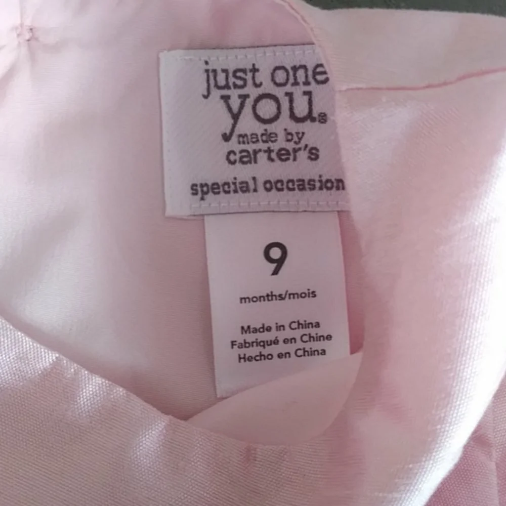 Carter's Baby Girl Special Occasion Dress / Flower Girl Dress 9 Months